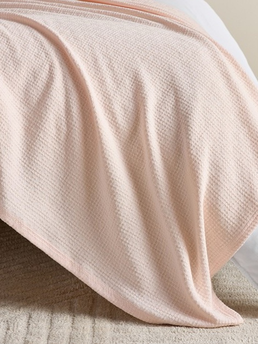 Pottery Barn Kids Cotton Woven Organic Bed Blanket Pink Full/Queen